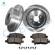 Set of 6 Rear 292mm Brake Disc Rotors-D1288 8405 Ceramic Brake Pad Kit For 2014 2015 Nissan Rogue Select