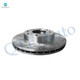 Set of 12 Front 240mm-Rear 239mm Drilled Slotted Brake Disc Rotors-7443-D564 Ceramic Brake Pad Kit Replacement For 1992 1995 Honda Civic Rear 7443-D564