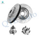 Set of 4 Front 296mm Drilled Slotted Brake Disc Rotors-Wheel Hub Bearing Assembly For 2006-2008 Lexus IS250