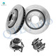 Set of 4 Front 350mm Brake Disc Rotors-Wheel Hub Bearing Assembly For 2013 2014 Ford Expedition