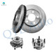 Set of 4 Front 296mm Brake Disc Rotors-Wheel Hub Bearing Assembly For 2017-2019 Nissan Sentra