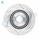 Set of 4 Front 296mm Drilled Slotted Brake Disc Rotors-Wheel Hub Bearing Assembly For 2008-2013 Nissan Rogue