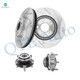 Set of 4 Front 296mm Drilled Slotted Brake Disc Rotors-Wheel Hub Bearing Assembly For 2007-2012 Nissan Sentra