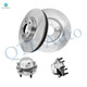 Set of 4 Front 320mm Brake Disc Rotors-Wheel Hub Bearing Assembly For 2009-2013 Infiniti G37