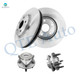 Set of 4 Front 276mm Brake Disc Rotors-Wheel Hub Bearing Assembly For 2011-2015 Chevrolet Cruze