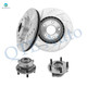 Set of 4 Front 295.5mm Drilled Slotted Brake Disc Rotors-Wheel Hub Bearing Assembly For 2003-2005 Nissan 350Z