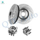 Set of 4 Front 296mm Brake Drums-Wheel Hub Bearing Assembly For 2007-2009 Saturn Aura