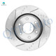 Set of 4 Front 320mm Drilled Slotted Brake Disc Rotors-Wheel Hub Bearing Assembly For 2004 2005 Infiniti QX56