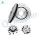Set of 4 Front 320mm Drilled Slotted Brake Disc Rotors-Wheel Hub Bearing Assembly For 2004-2006 Nissan Titan