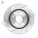 Set of 4 Front 320mm Drilled Slotted Brake Disc Rotors-Wheel Hub Bearing Assembly For 2004-2006 Nissan Titan