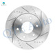 Set of 4 Front 320mm Drilled Slotted Brake Disc Rotors-Wheel Hub Bearing Assembly For 2004-2006 Nissan Titan