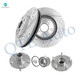 Set of 4 Front 296mm Drilled Slotted Brake Disc Rotors-Wheel Hub Bearing Assembly For 2002 2003 Toyota Camry