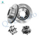 Set of 4 Front 319mm Drilled Slotted Brake Disc Rotors-Wheel Hub Bearing Assembly For 2003-2009 Toyota 4Runner RWD