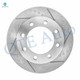 Set of 4 Front 347mm Drilled Slotted Brake Disc Rotors-Wheel Hub Bearing Assembly For 2011 2012 Ford F-350 Super Duty