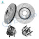 Set of 4 Front 276mm Drilled Slotted Brake Disc Rotors-Wheel Hub Bearing Assembly For 2006-2011 Chevrolet HHR