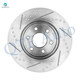 Set of 4 Front 296mm Drilled Slotted Brake Disc Rotors-Wheel Hub Bearing Assembly For 2005-2019 Nissan Frontier