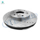 Set of 4 Front 330mm Drilled Slotted Brake Disc Rotors-Wheel Hub Bearing Assembly For 2010-2014 Cadillac Escalade ESV 6 Stud 515174