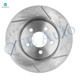 Set of 4 Front 316mm Drilled Slotted Brake Disc Rotors-Wheel Hub Bearing Assembly For 2005-2012 Ford Mustang
