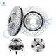 Set of 4 Front 294mm Drilled Slotted Brake Disc Rotors-Wheel Hub Bearing Assembly For 2009 Dodge Caliber
