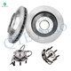 Set of 4 Front 305mm Brake Disc Rotors-Wheel Hub Bearing Assembly For 2004 2005 Buick Rainier