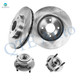 Set of 4 Front 280mm Brake Disc Rotors-Wheel Hub Bearing Assembly For 2007-2011 Nissan Versa