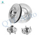 Set of 4 Front 320mm Brake Disc Rotors-Wheel Hub Bearing Assembly For 2004-2008 Nissan Maxima