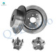 Set of 4 Rear 308mm Brake Disc Rotors-Wheel Hub Bearing Assembly For 2013 Infiniti JX35 AWD