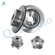 Set of 4 Rear 308mm Brake Disc Rotors-Wheel Hub Bearing Assembly For 2013 Infiniti EX37