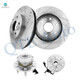 Set of 4 Front 330mm Drilled Slotted Brake Disc Rotors-Wheel Hub Bearing Assembly For 2011-2013 GMC Sierra 1500 4WD AWD