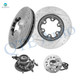Set of 4 Front 280mm Drilled Slotted Brake Disc Rotors-Wheel Hub Bearing Assembly For 2004-2008 Chevrolet Colorado with Z85 Suspension Option