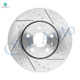 Set of 4 Front 321mm Drilled Slotted Brake Disc Rotors-Wheel Hub Bearing Assembly For 2018 2019 Chevrolet Impala