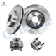 Set of 4 Front 280mm Brake Disc Rotors-Wheel Hub Bearing Assembly For 2007-2012 Nissan Sentra