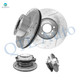 Set of 4 Front 312mm Drilled Slotted Brake Disc Rotors-Wheel Hub Bearing Assembly For 2007-2013 BMW 328I