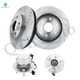 Set of 4 Front 330mm Drilled Slotted Brake Disc Rotors-Wheel Hub Bearing Assembly For 2010-2014 Chevrolet Suburban 1500