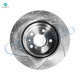 Set of 4 Rear 315mm Drilled Slotted Brake Disc Rotors-Wheel Hub Bearing Assembly For 2013-2017 Cadillac XTS