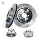 Set of 4 Rear 315mm Drilled Slotted Brake Disc Rotors-Wheel Hub Bearing Assembly For 2014-2017 2020 Chevrolet Impala
