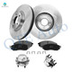 Set of 8 Front 320mm Brake Disc Rotors-Ceramic Brake Pad Kit-Wheel Hub Bearing Assembly For 2006-2010 Infiniti M35 Set of 8 Front 320mm Brake Disc Rotors-Ceramic Brake Pad Kit-Wheel Hub Bearing Assembly For 2006-2010 Infiniti M35