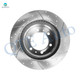 Set of 8 Front 312mm Drilled Slotted Brake Disc Rotors-Ceramic Brake Pad Kit-Wheel Hub Bearing Assembly For 2015 Toyota Tacoma