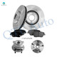 Set of 8 Front 300mm Brake Disc Rotors-Ceramic Brake Pad Kit-Wheel Hub Bearing Assembly For 2016 KIA Optima D1444 8595