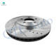 Set of 8 Front 316mm Drilled Slotted Brake Disc Rotors-Ceramic Brake Pad Kit-Wheel Hub Bearing Assembly For 2006-2009 2011 2012 Ford Mustang