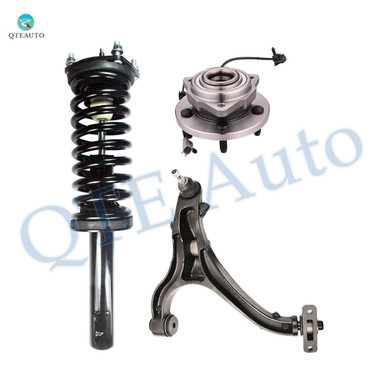 Set of 3 Front Left Lower Control Arm Ball Joint-Wheel Hub Bearing ...