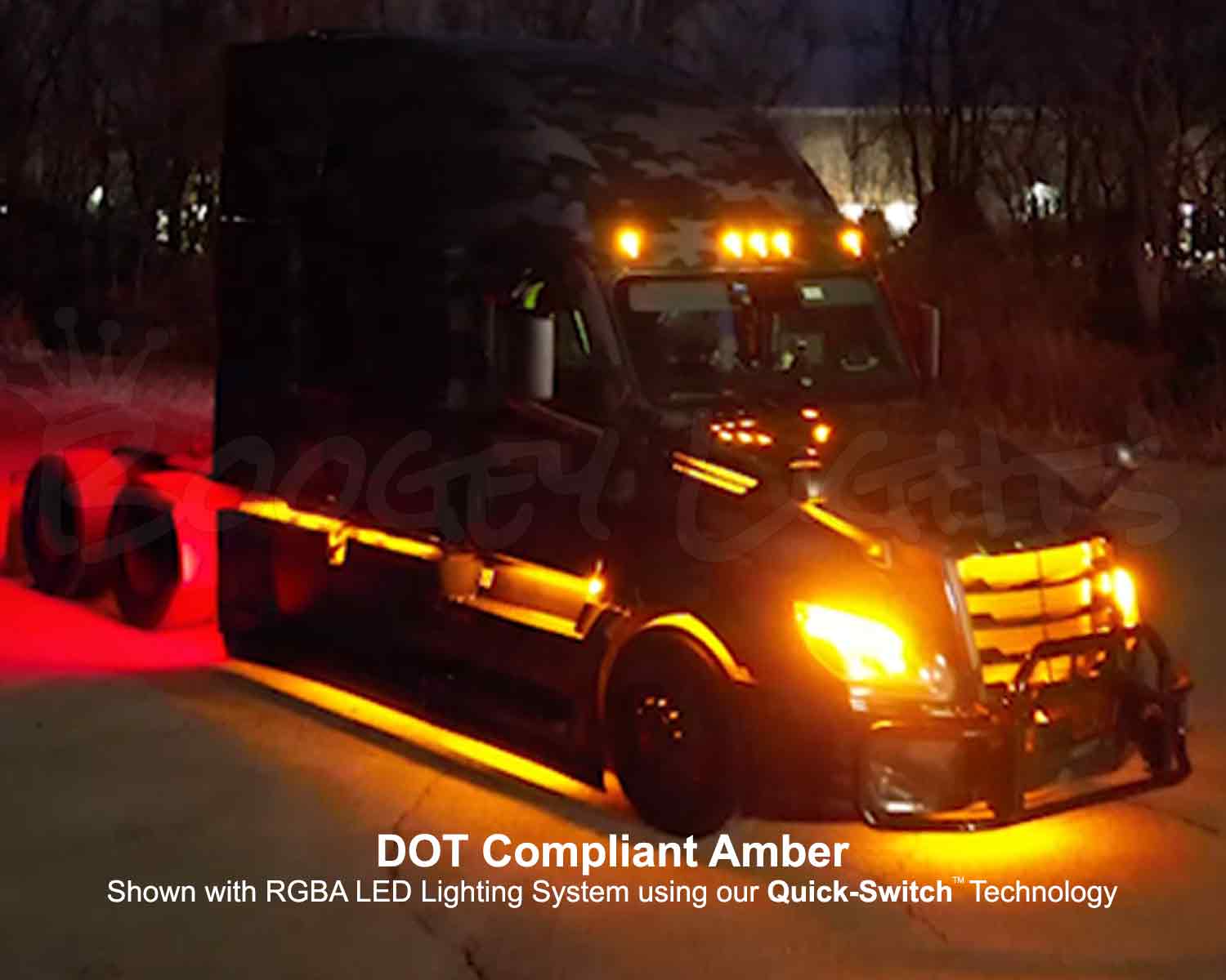 DOT Compliant Amber using Boogey Lights RGBA and Quick-Switch Technology?