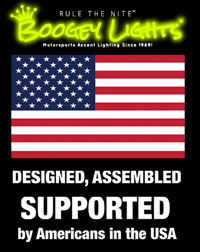 Boogey Lights are Designed, Assembled and Supported in the USA