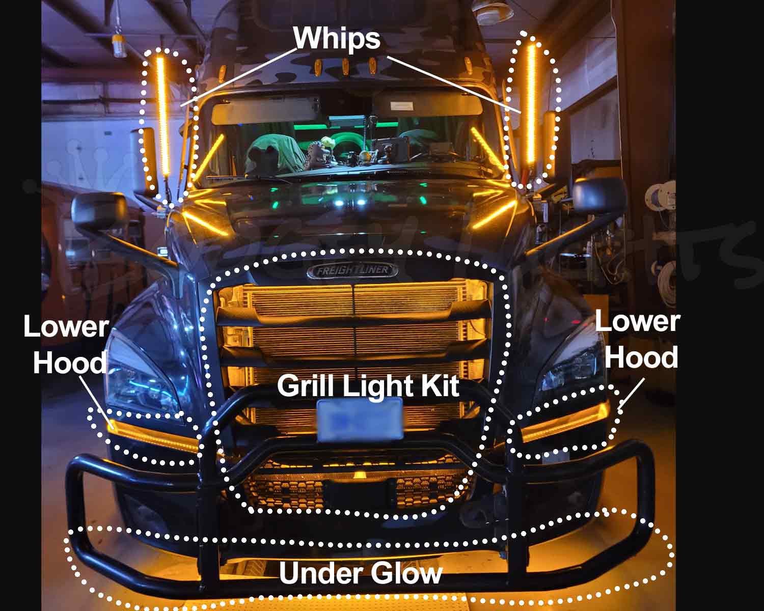 Boogey Lights Freightliner Cascadia LED Light Kits