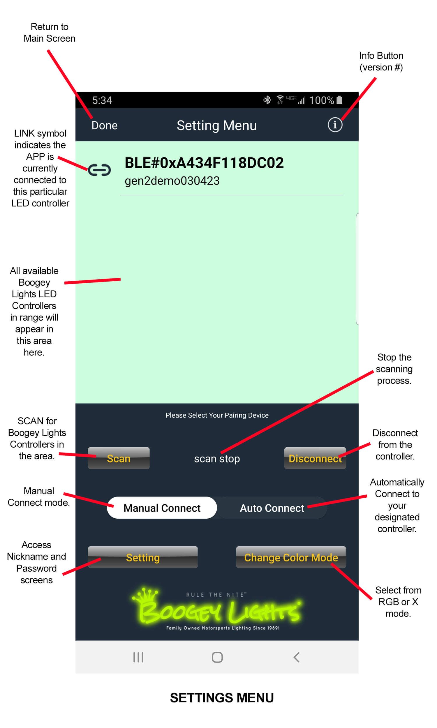 Boogey Lights GEN2 APP