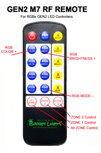 Boogey Lights GEN2 M7 RF Remote Boogey Lights GEN2 M7 RF Remote