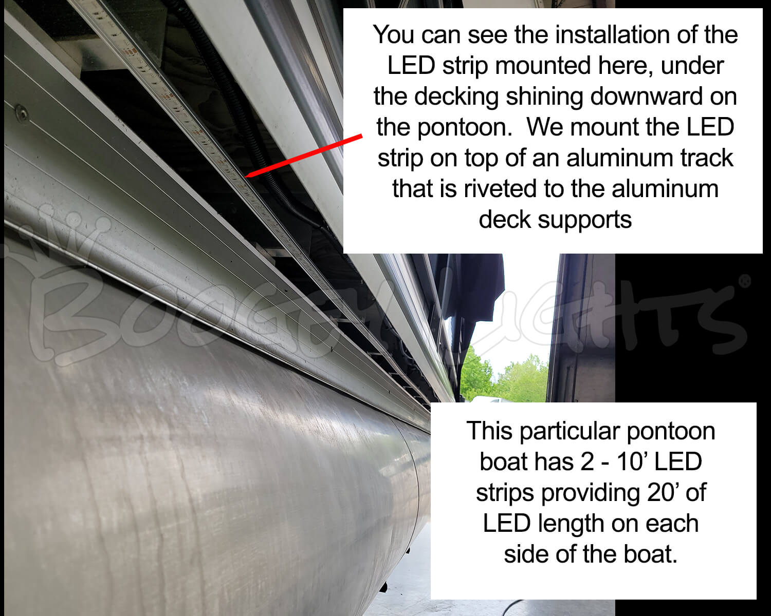 Pontoon Boat LED Light Installation