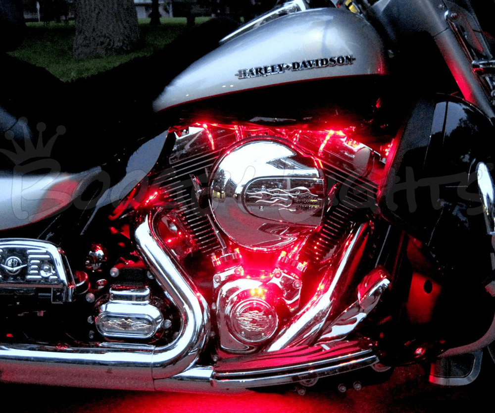 90 LED Motorcycle Engine LED Light Kit with Ground Effects at Boogey Lights