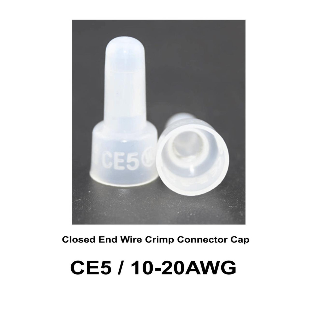 Closed End Wire Crimp Connector CE5 Caps Pack of 25 Boogey Lights