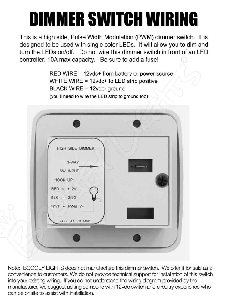 On-Off LED Dimmer Switch with Bezel